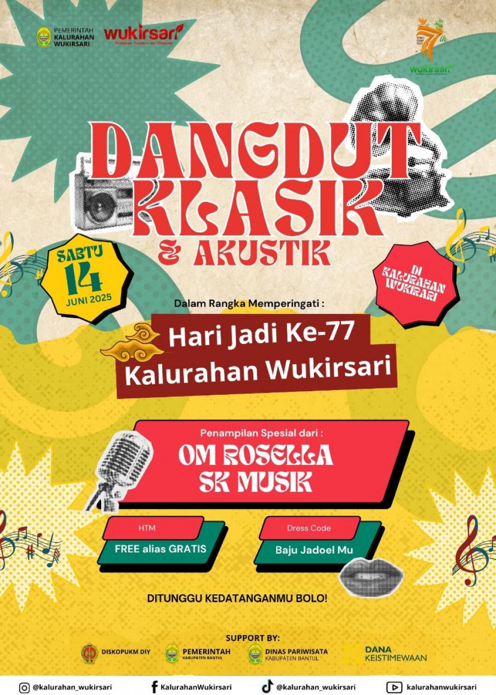 Dangdut Klasik & Akustik Dalam rangka Hari Jadi Ke-77 Kalurahan Wukirsari